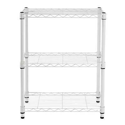 Honey Can Do White 3-Tier Heavy-Duty Adjustable Shelving Unit
