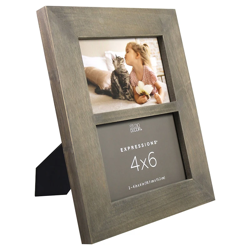Expressions™ 2 Opening 4" x 6" Greige Collage Frame by Studio Décor®