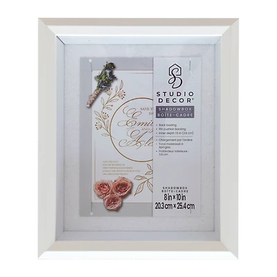 White Beveled Shadow Box by Studio Décor