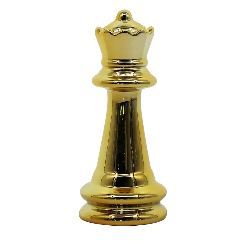 7" Gold Queen Ceramic Tabletop Chess Piece by Ashland®
