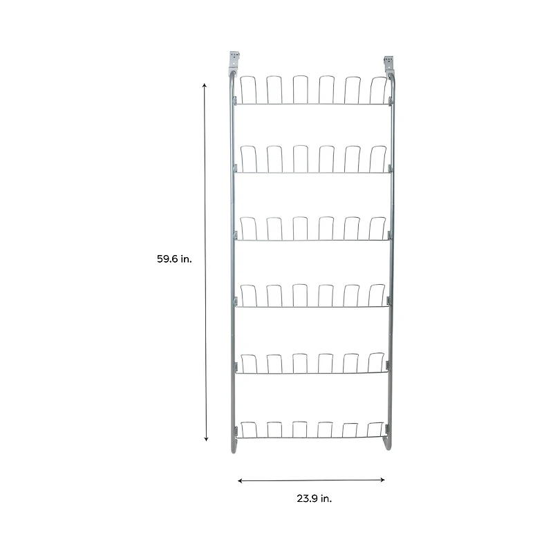 Organize It All 18 Pair Over the Door Shoe Rack