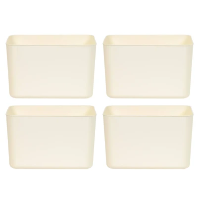 IRIS® Large Cream Nestable Storage Organizer Bins, 4ct.