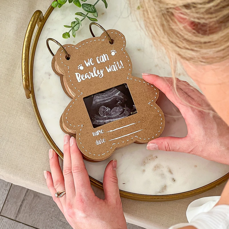 Kate Aspen® Kraft Bear Shape Baby Shower Prediction Advice Card Keepsake Book Set