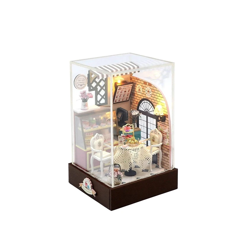 Wizardi Dessert Café Miniature Dollhouse Roombox Kit