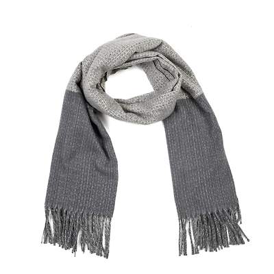 Glitzhome® 75" Gray Scarf with Tassels