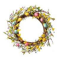 Glitzhome® 22" Easter Egg Wreath