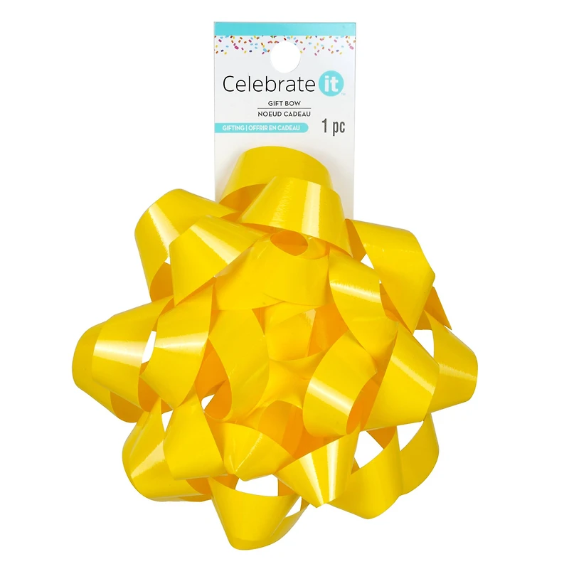 5.7" Yellow Gift Bow by Celebrate It™