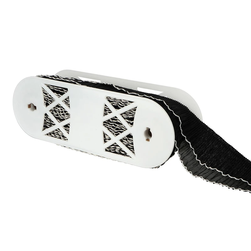 2.6" Black with White Scallop Ruffle Trim by Celebrate It®