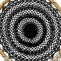 Black Cotton Bohemian Dreamcatcher Wall Decor 16" x 0" x 42"