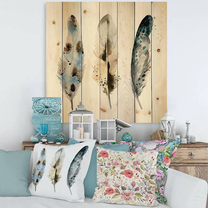 Designart - Colourful Boho Feathers V