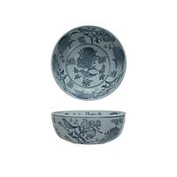 Hello Honey® 10" Blue & White Aviary Garden Stoneware Bowl