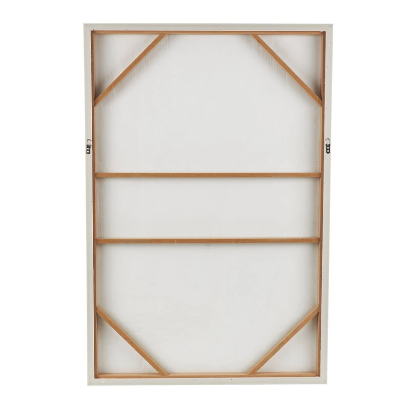 Gray Wooden Abstract Textured Framed Wall Art with Black Distressing