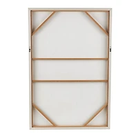 Gray Wooden Abstract Textured Framed Wall Art with Black Distressing