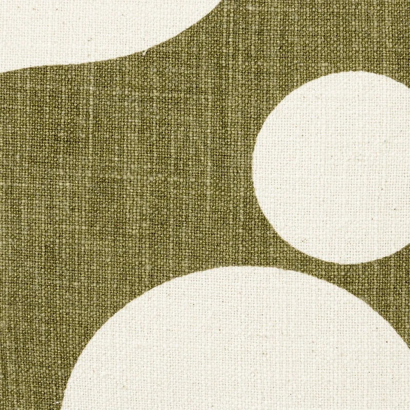 Hello Honey® Green & Natural Abstract Design Cotton Slub Pillow