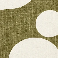 Hello Honey® Green & Natural Abstract Design Cotton Slub Pillow