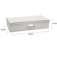 Simplify Gray Boho Under the Bed Storage Box