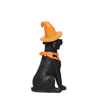 14" Sitting Dog with Witch Hat Tabletop Décor by Ashland®