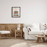 Stupell Industries Hello Fall Seasonal Autumn Pumpkins Framed Floater Canvas Wall Art