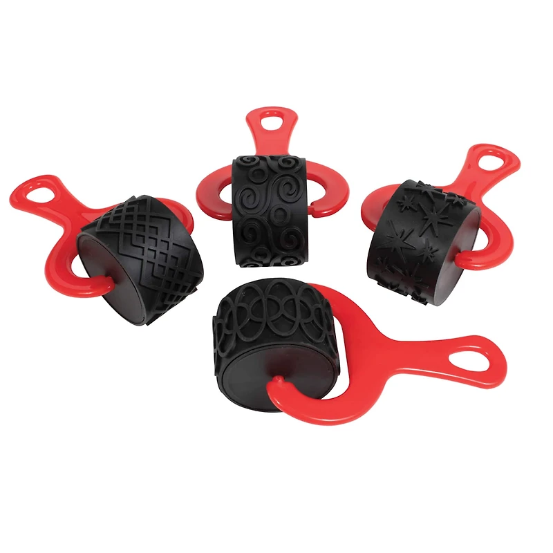 Ready 2 Learn® Paint & Clay Red Explorer Rollers, 2 Set of 4