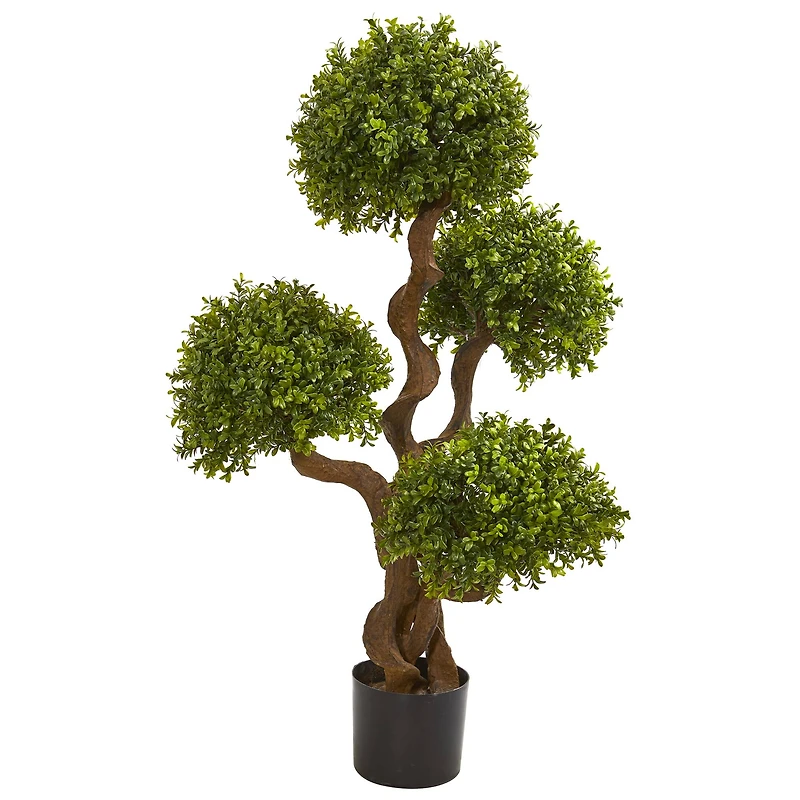3.5ft. Potted Four Ball Boxwood Topiary Tree