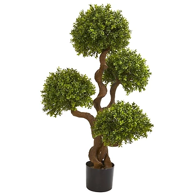 3.5ft. Potted Four Ball Boxwood Topiary Tree
