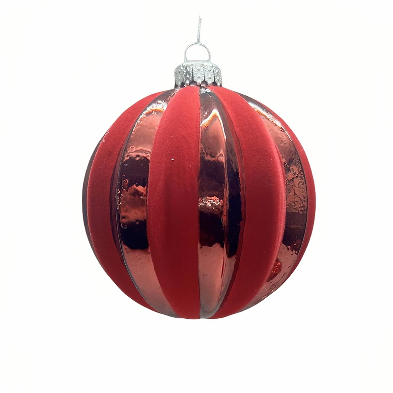 4" Stripe Glass Ball Ornament by Ashland®
