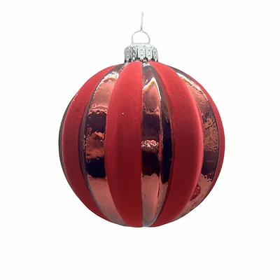 4" Stripe Glass Ball Ornament by Ashland®