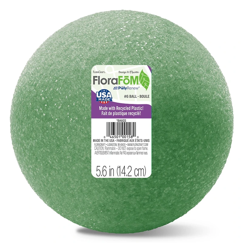 FloraCraft® FloraFōM 6" Green Foam Ball