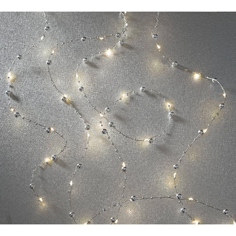 12 Pack: 40ct. Warm White Silver Pearl LED String Lights by Ashland®
