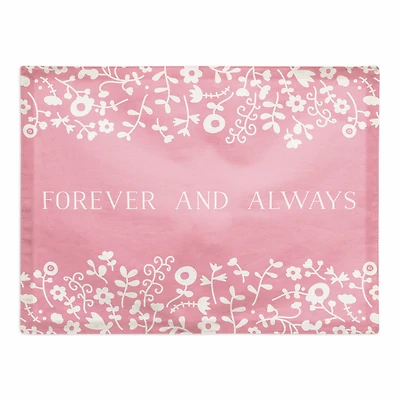 Heart Floral Pattern 14" x 18" Cotton Twill Placemat