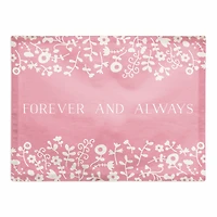 Heart Floral Pattern 14" x 18" Cotton Twill Placemat