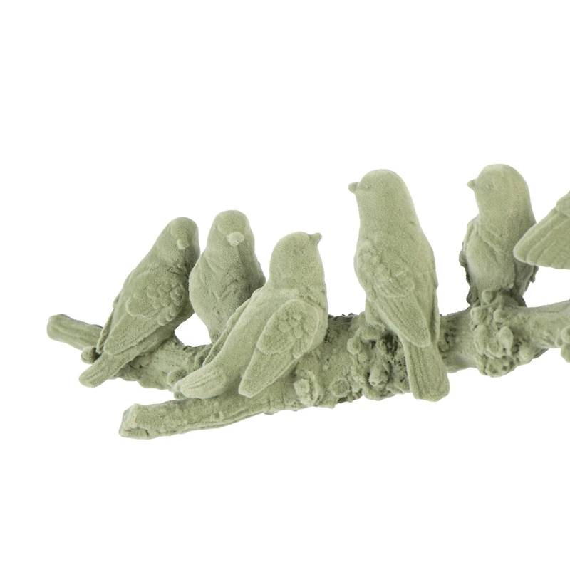 Hello Honey® 17" Sage Flocked Birds on Branch