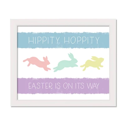 Easter On Its Way 20" x 16" White Framed Print Under Plexiglass