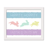 Easter On Its Way 20" x 16" White Framed Print Under Plexiglass