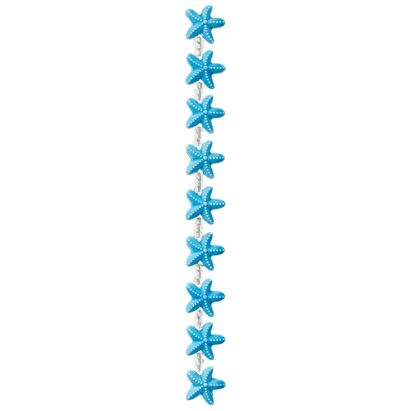 12 Packs: 9 ct. (108 total) Turquoise Starfish Ceramic Beads, 18mm by Bead Landing™