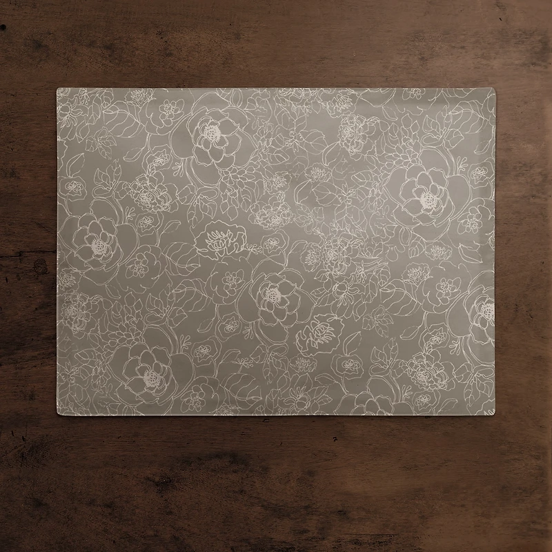 Line Floral Cotton Twill Placemat