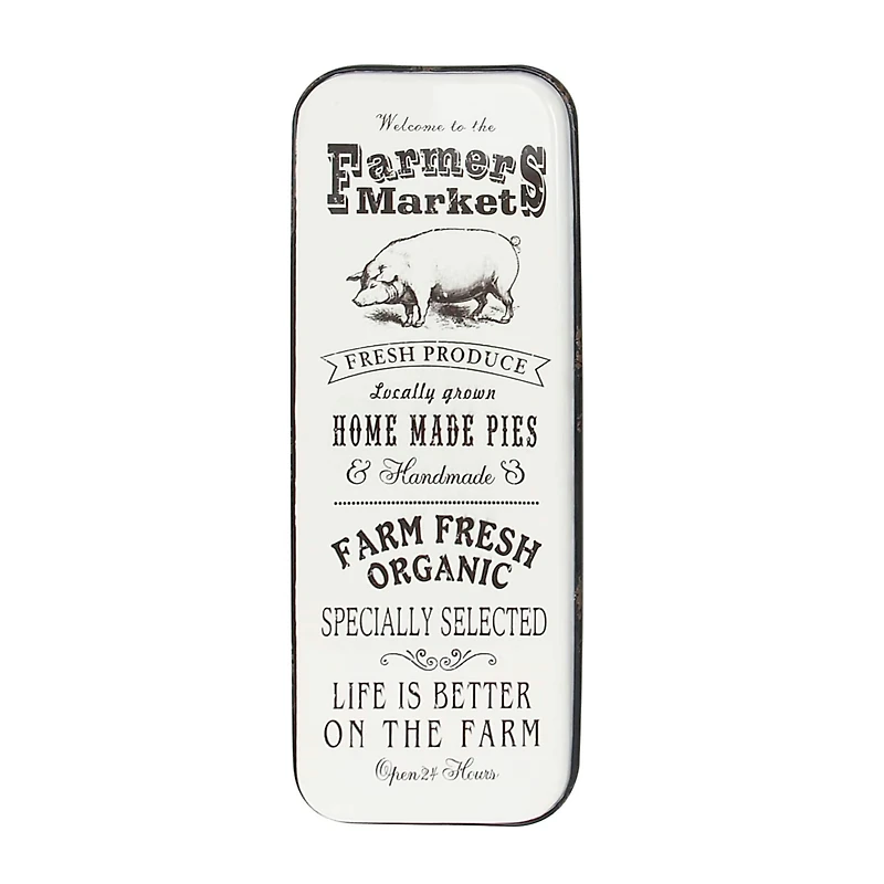 Black & White Metal Farmhouse Sign Wall Decor