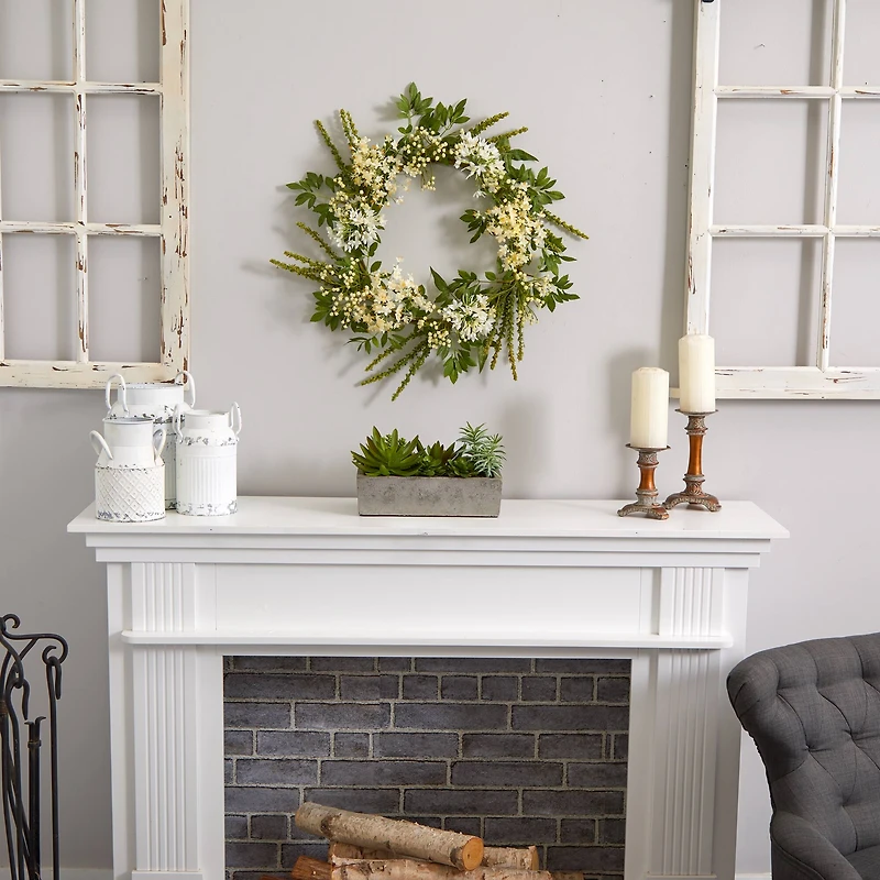 13" Succulent Garden with Concrete Planter 