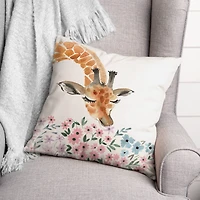 Smelling Flowers 18" x 18" Indoor/Outdoor Pillow