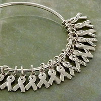 12 Packs: 18 ct. (216 total) Charmalong™ Rhodium Ribbon Charms by Bead Landing™