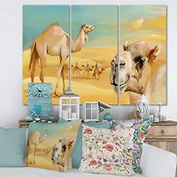 Designart - Camels In The Desert