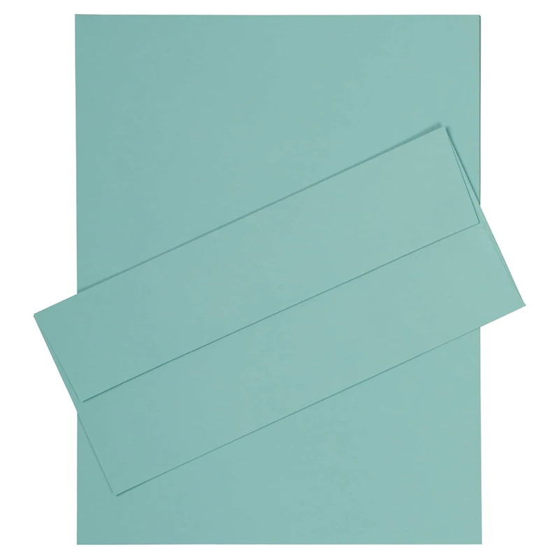 JAM Paper 8" x 11.5" Letter Paper & Envelopes #10 Business Stationery Set