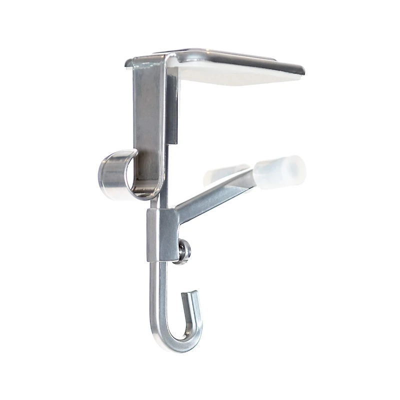 Silver Mantel Garland & Christmas Stocking Holder, 2ct.