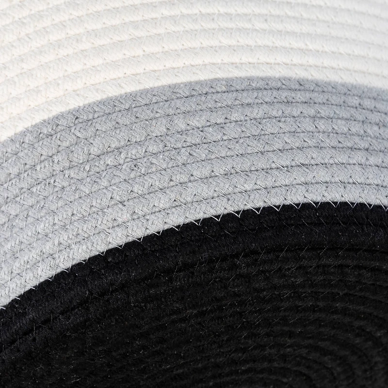 Honey Can Do Black & White Ombré Nesting Cotton Rope Storage Basket Set