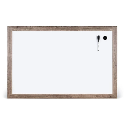 U Brands Rustic MDF 36" x 24" Framed Magnetic Dry-Erase Board Décor