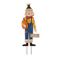 36" GlitzHome® Happy Harvest Scarecrow Yard Stake
