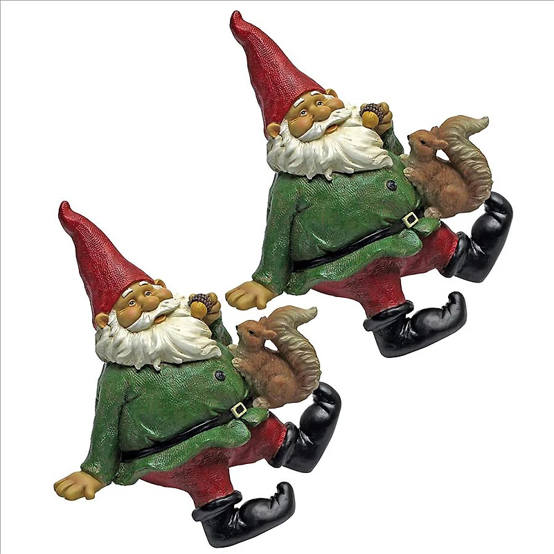 Design Toscano 6" Osbert the Garden Gnome Shelf Sitter Statues, 2ct.