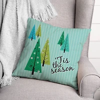 Tis the Season Trees 18x18 Throw Pillow