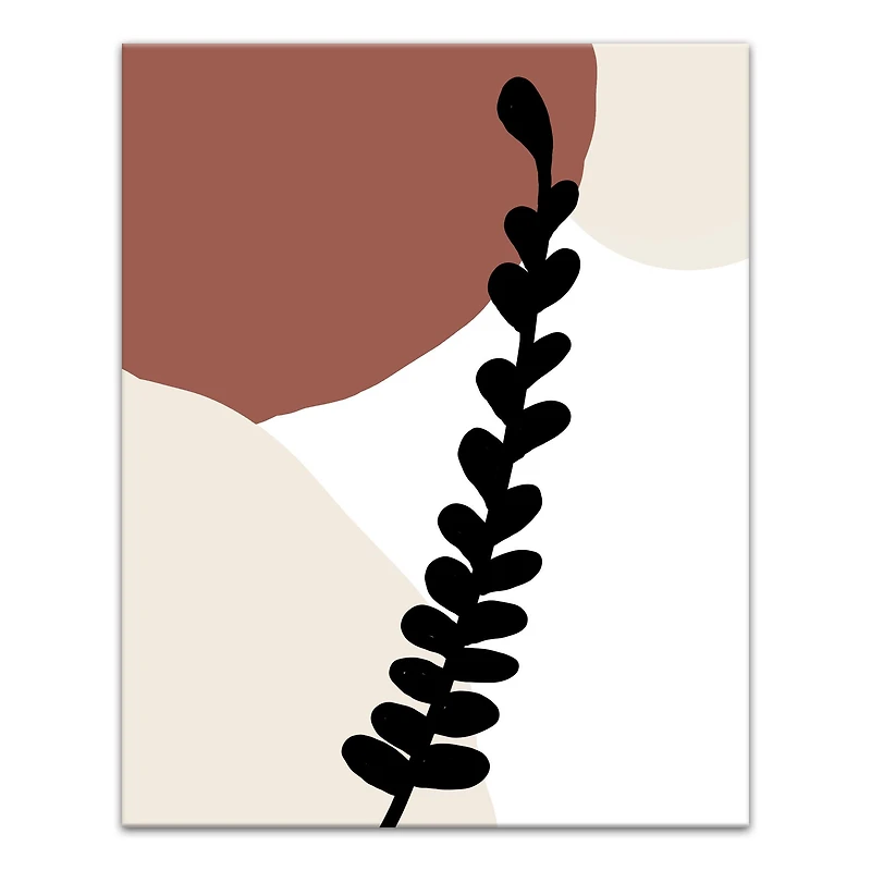 Solid Floral Abstract 16" x 20" Canvas Wall Art