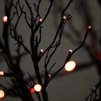 6ft. Pre-Lit LED Black Twig Artificial Halloween Tree